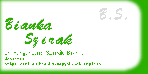 bianka szirak business card