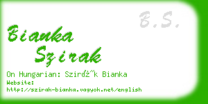 bianka szirak business card